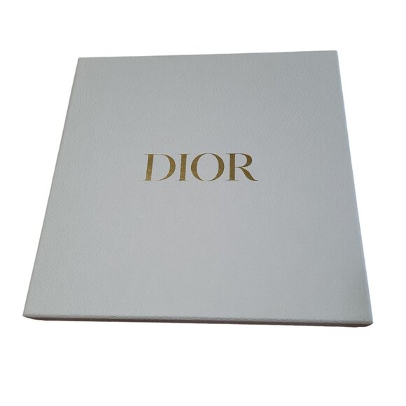 Dior Gift Box Empty White Gold Decorative Storage Organizer Logo 10.5 x 10.5 in - Picture 1 of 12